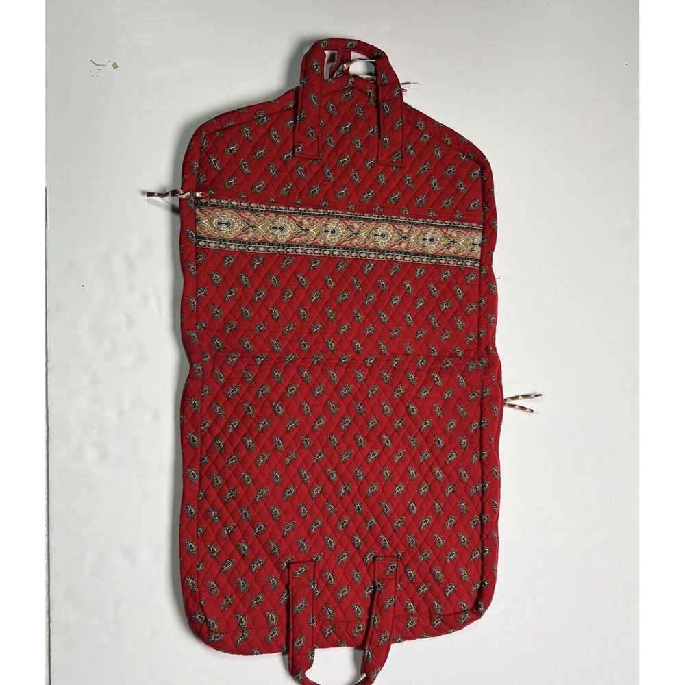 Vera Bradley Red Fall 1991 Garment Bag Made in USA Large Double Zip